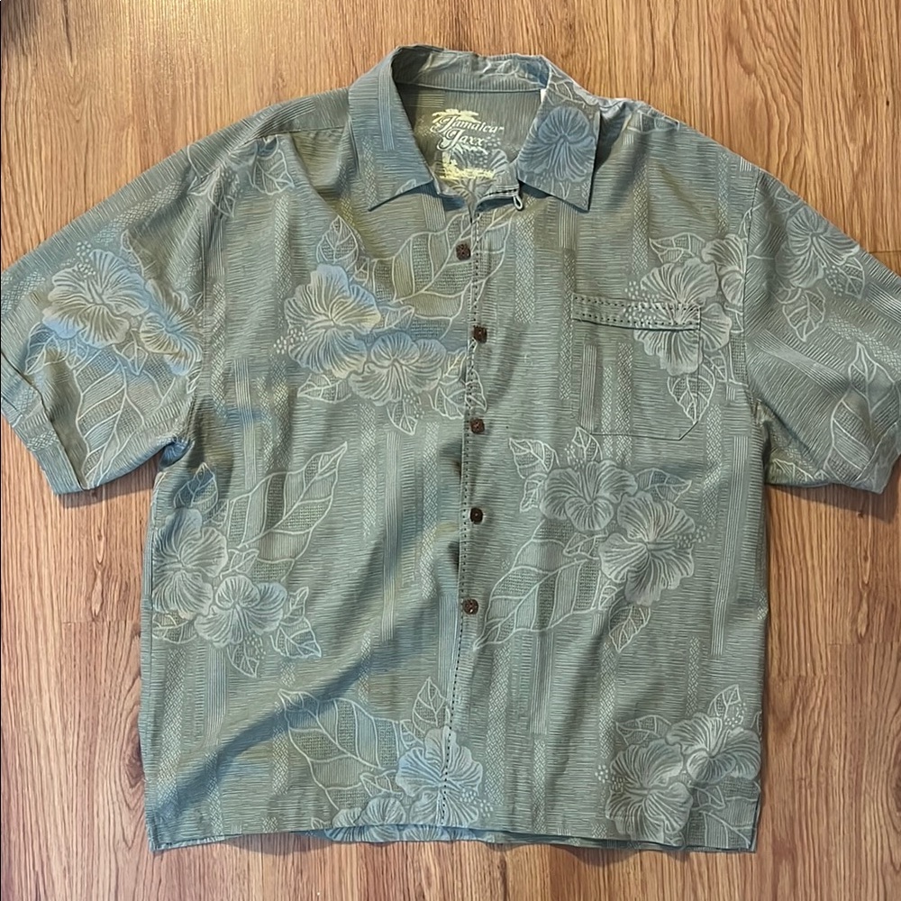 Men's Green Floral Shirt